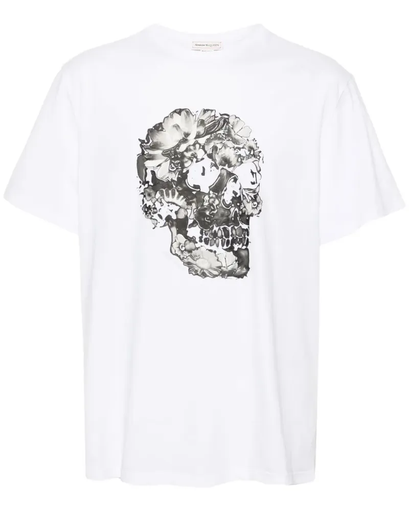 Alexander McQueen T-Shirt mit Totenkopf-Print - Weiß Weiß