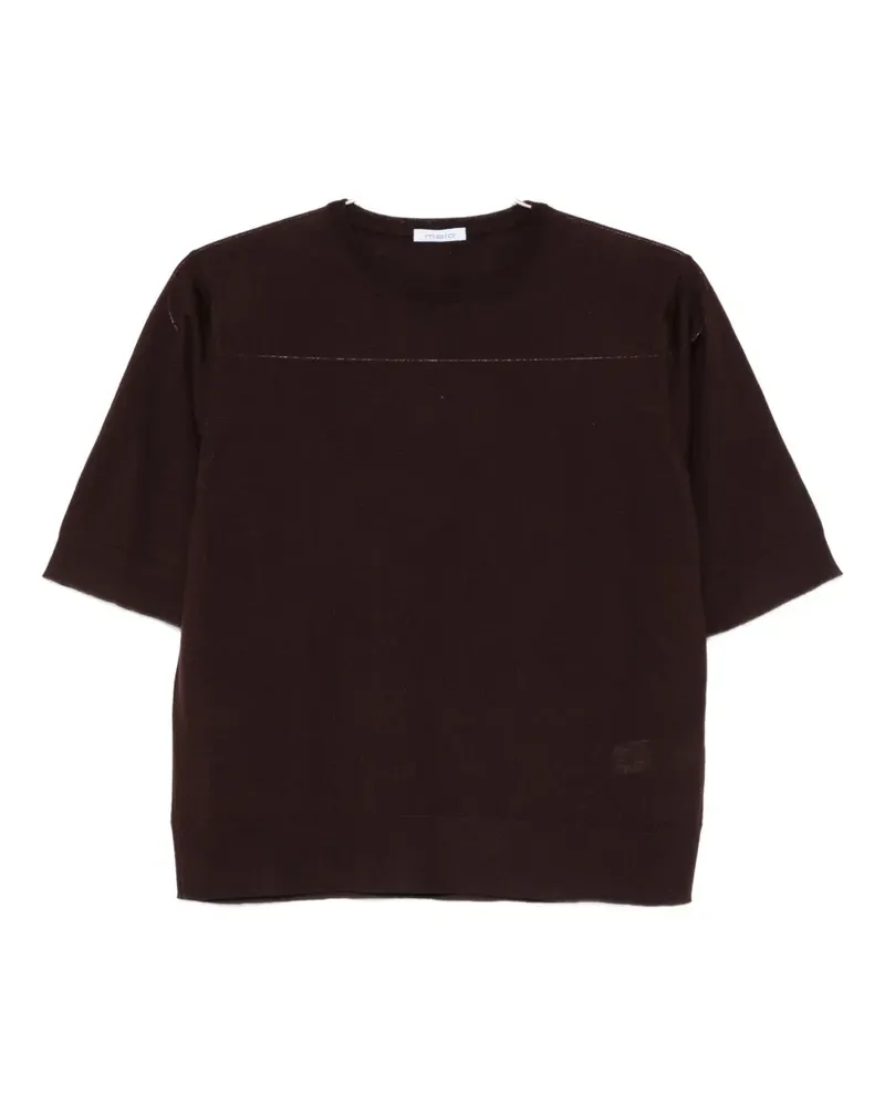Malo silk-blend T-shirt - Braun Braun