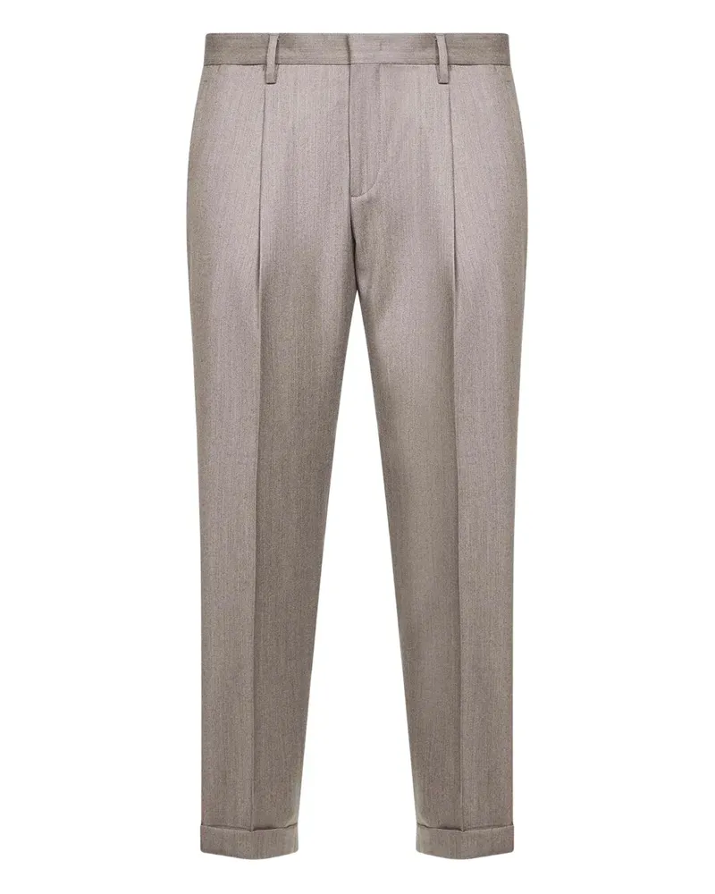 D4.0 pleat turn-up trousers - Grau Grau