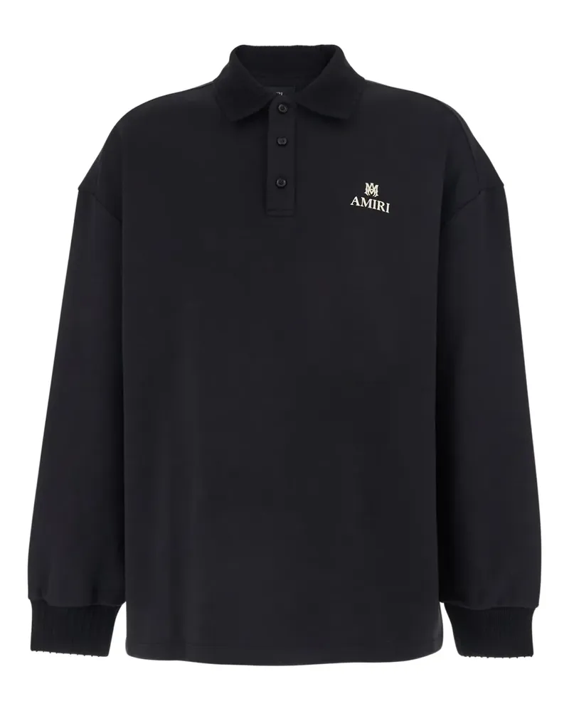 Amiri logo-print polo shirt - Schwarz Schwarz