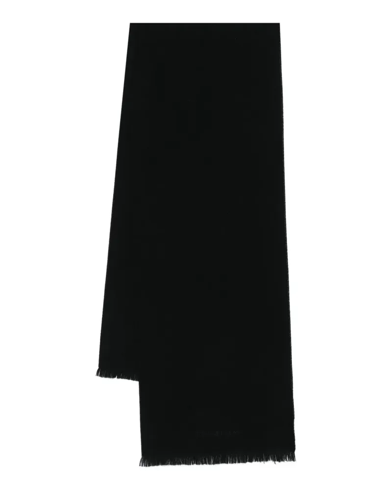 Corneliani Schal mit Fransen - Schwarz Schwarz