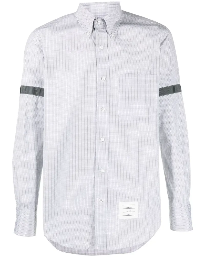Thom Browne Hemd mit Ripsband-Armbinden - Grau Grau