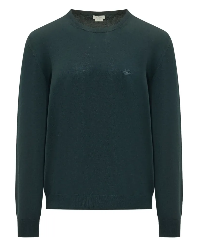 Etro Bestickter Pullover mit Rundhalsausschnitt - Grün Grün