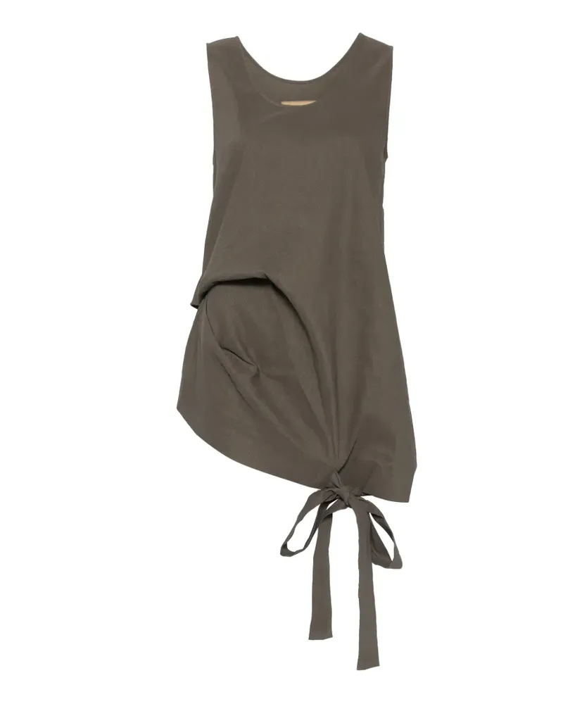 Uma Wang Bluse mit Knotendetail - Grün Grün