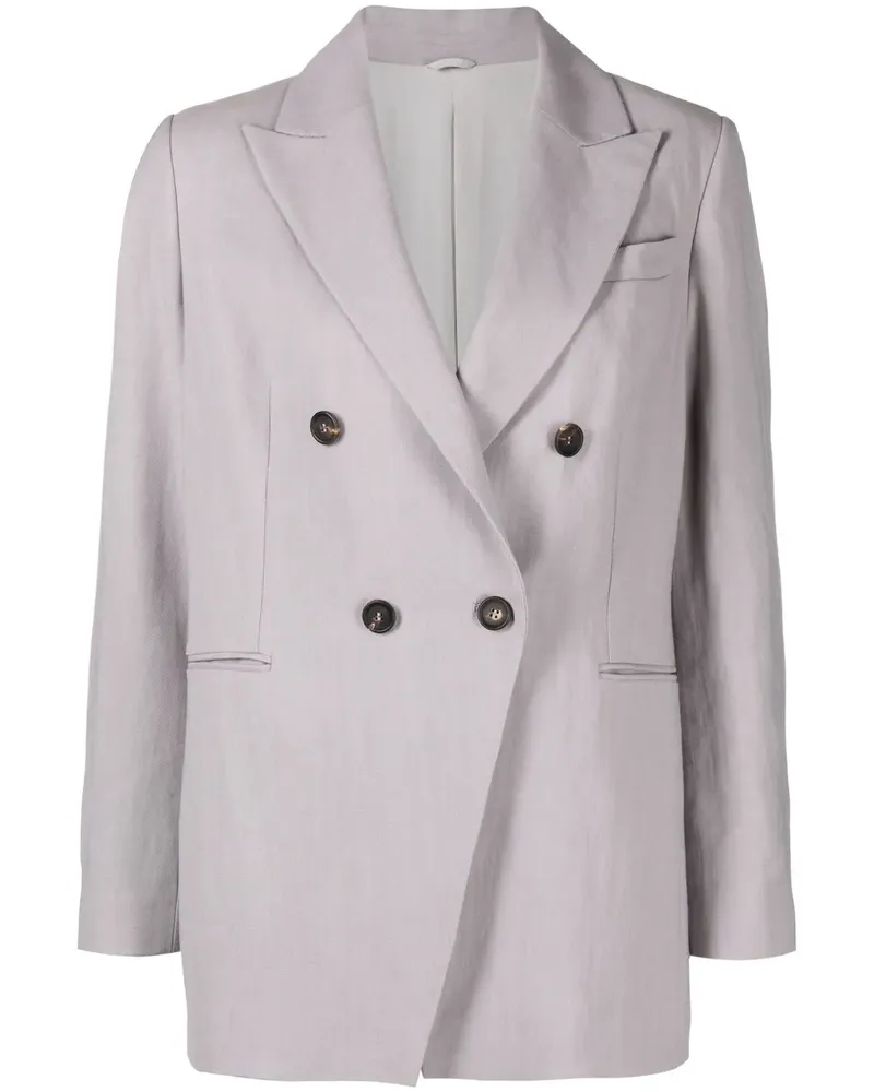 Brunello Cucinelli Doppelreihige Jacke - Violett Violett