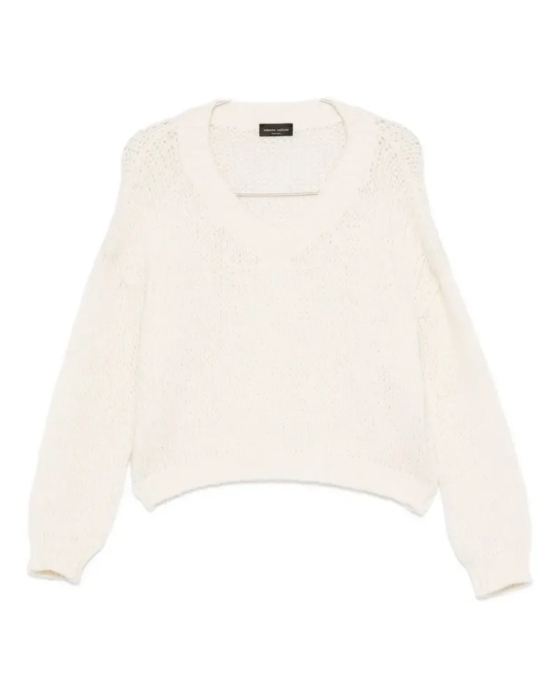 Roberto Collina V-neck "ML" sweater - Weiß Weiß