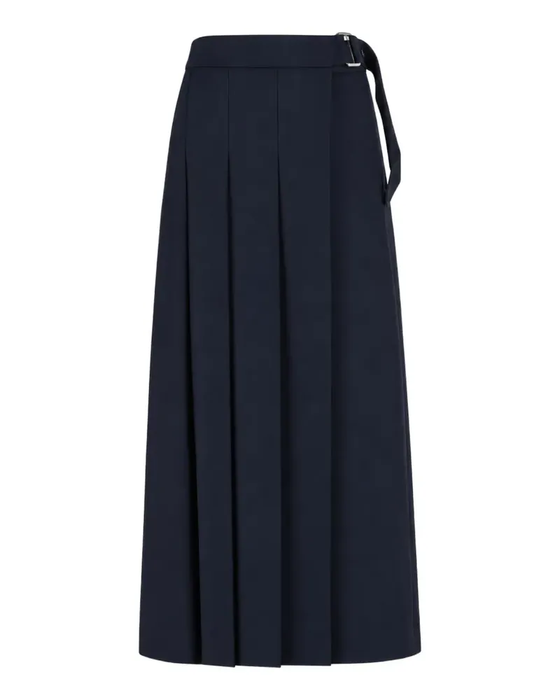 P.A.R.O.S.H. P.A.R.O H. pleated buckled midi skirt - Blau Blau