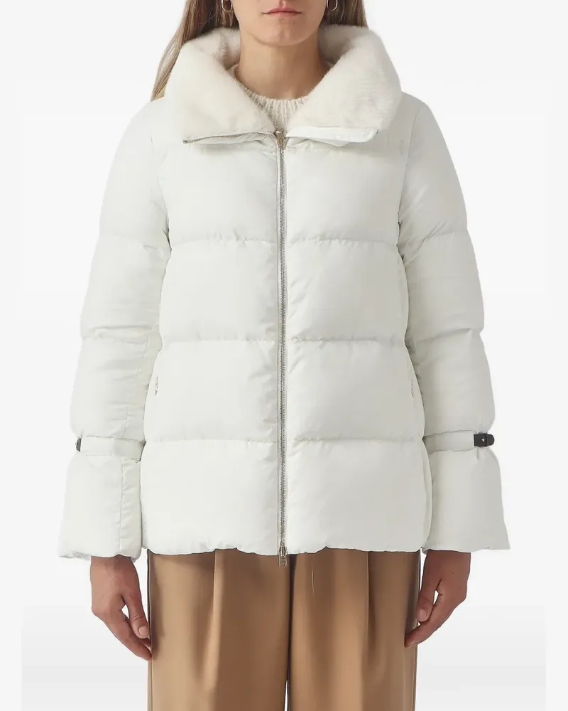 Herno faux-fur collar padded jacket - Weiß Weiß