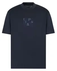 Emporio Armani T-Shirt mit Logo-Prägung Blau