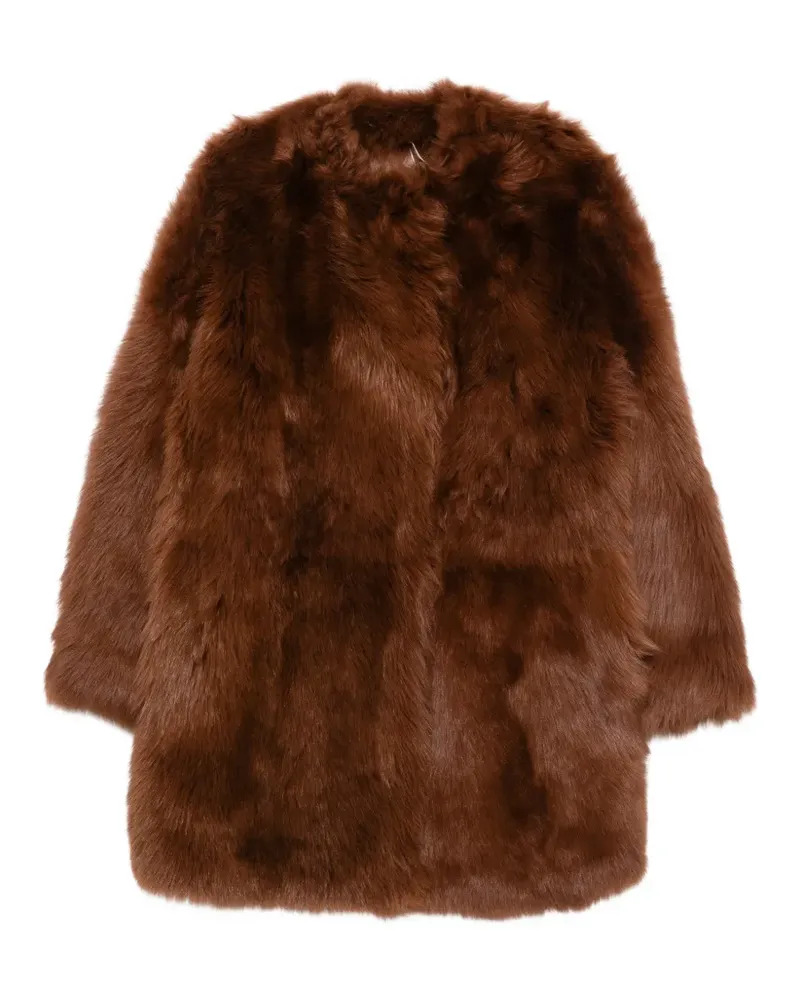 Totême Shearling-Mantel - Braun Braun