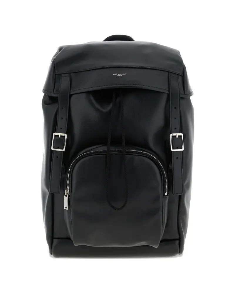 Saint Laurent Rucksack mit Schnallenriemen - Schwarz Schwarz