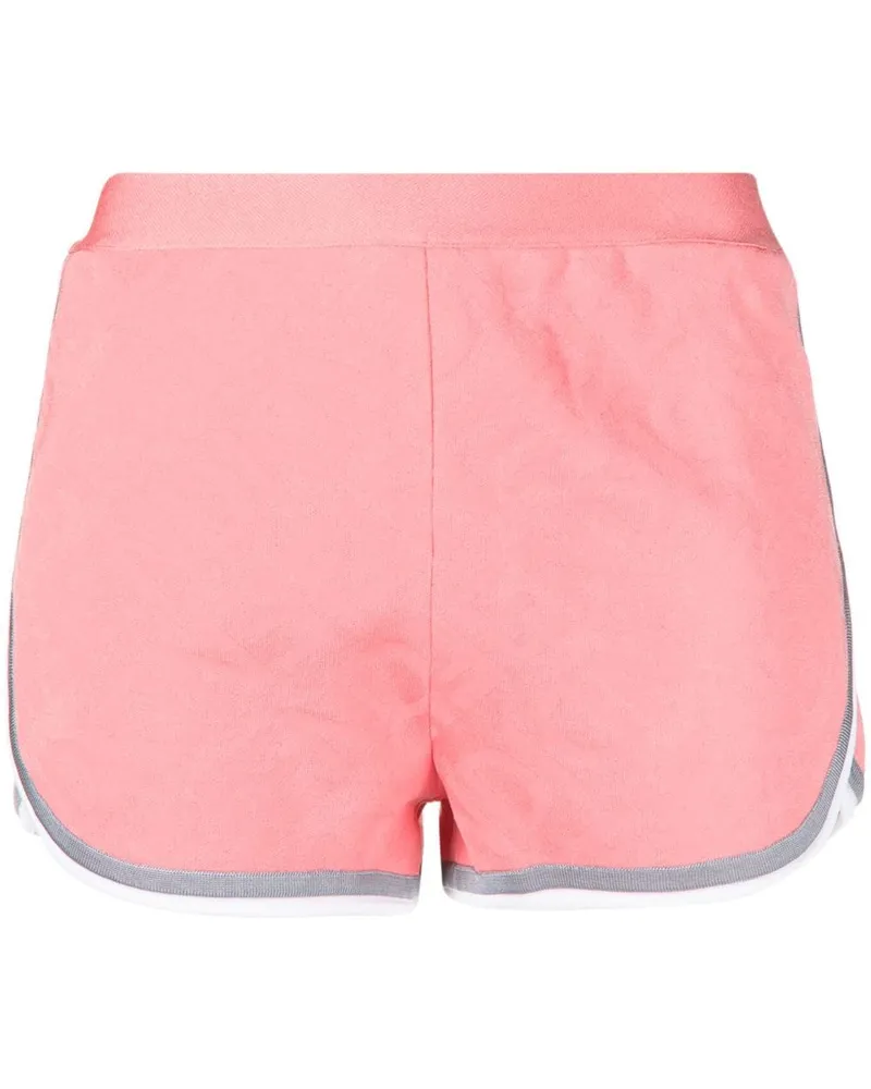 Fendi Gestrickte Shorts mit Logo-Print Rosa