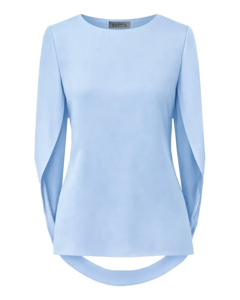 Gloria Coelho cutout long-sleeve top - Blau Blau