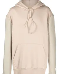 Maison Margiela Hoodie mit Kontrastärmeln Nude