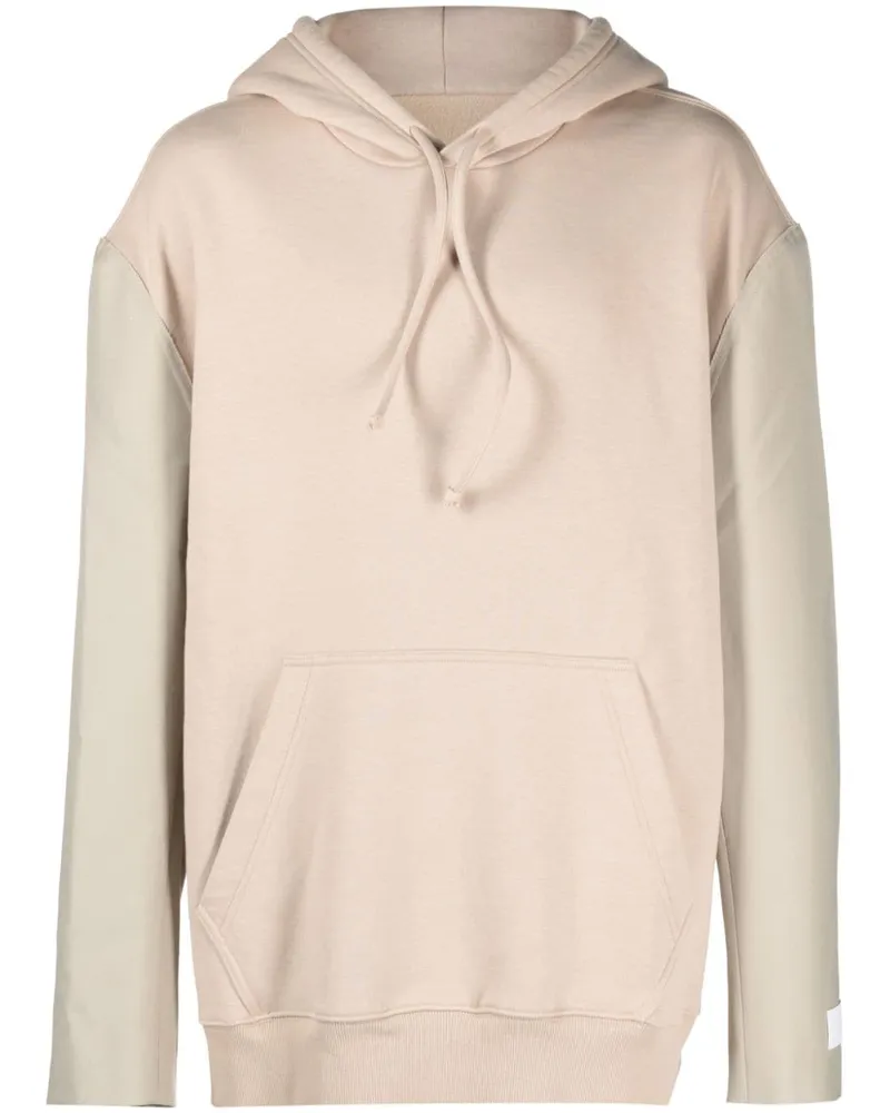 Maison Margiela Hoodie mit Kontrastärmeln Nude