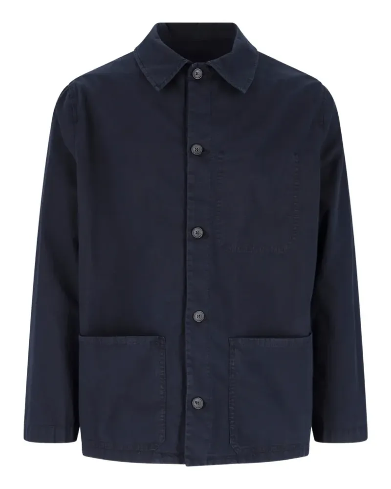 PLAN C button-up shirt jacket - Blau Blau