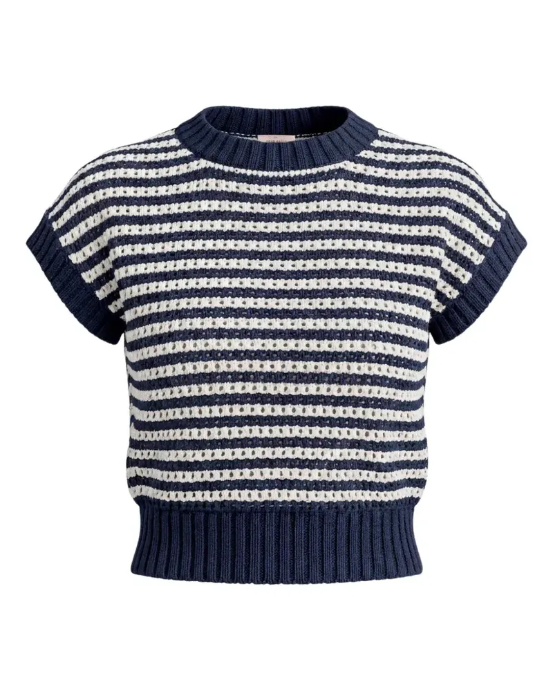 Gran Sasso Gestreifter Pullover - Blau Blau