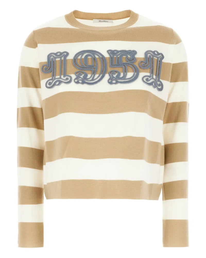 Max Mara Gestreifter Pullover - Nude Nude