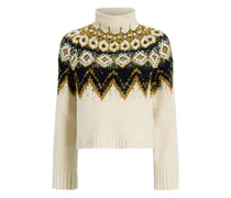 Lizzy Rollkragenpullover mit Fairisle-Muster - Nude