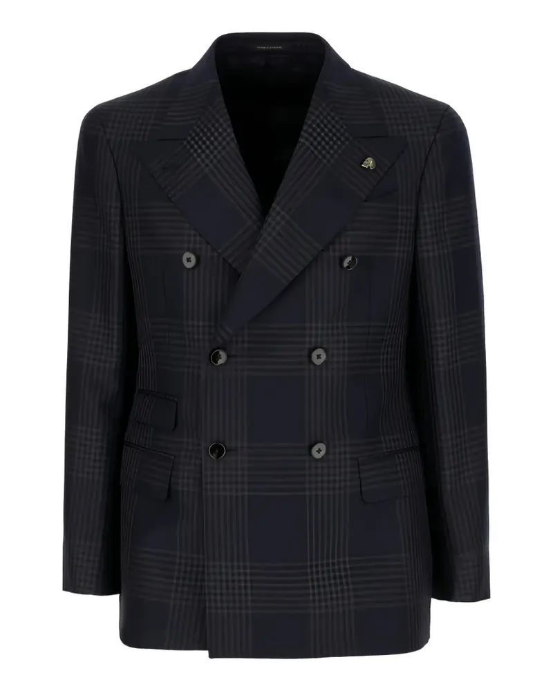 Gabriele Pasini Doppelreihiges Sakko mit Karo - Blau Blau