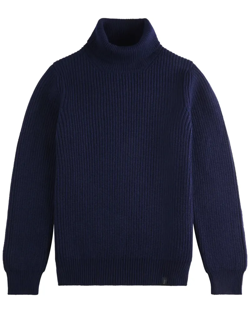 Fay Pullover aus Schurwolle - Blau Blau