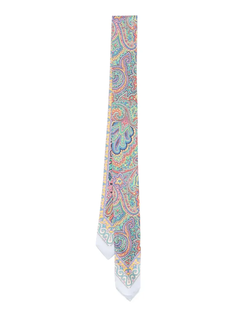 Etro Seidenschal mit Print - Blau Blau