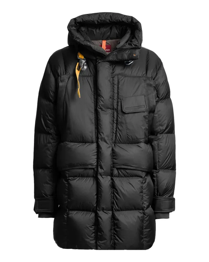Parajumpers Wattierter Bold Kapuzenmantel - Schwarz Schwarz