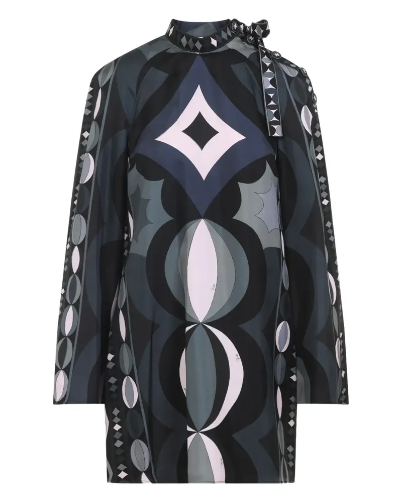 Emilio Pucci geometric-print high-neck dress - Schwarz Schwarz