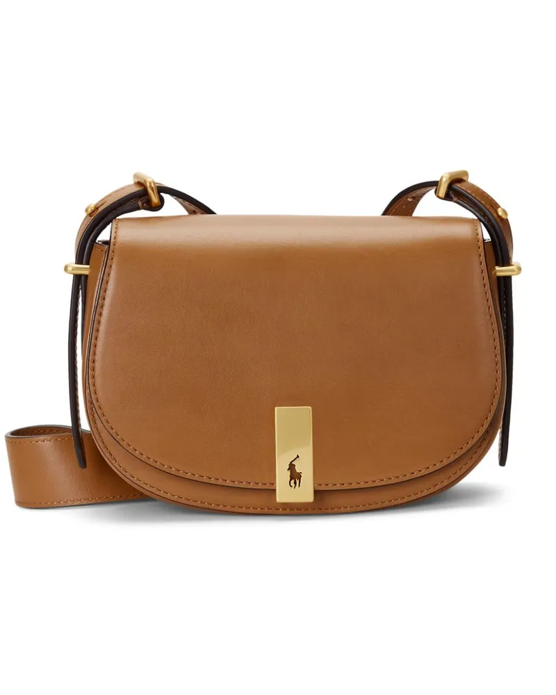 Ralph Lauren Kleine Umhängetasche mit Logo-Schild - Braun Braun