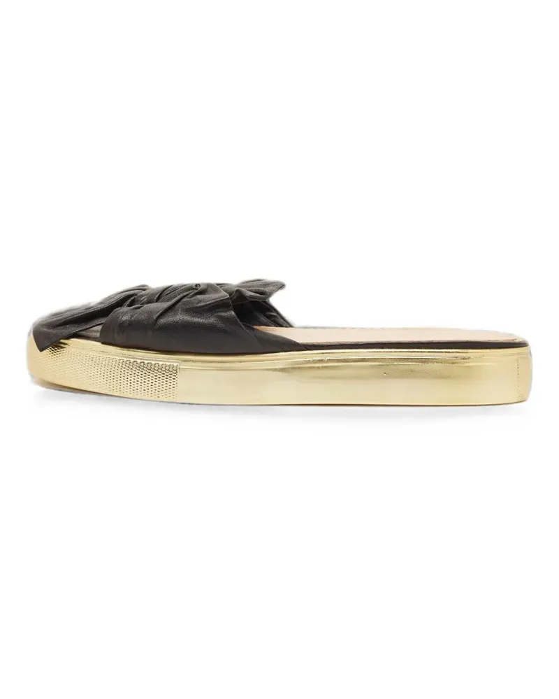 Charlotte Olympia Poolside knotted-top slides - Schwarz Schwarz