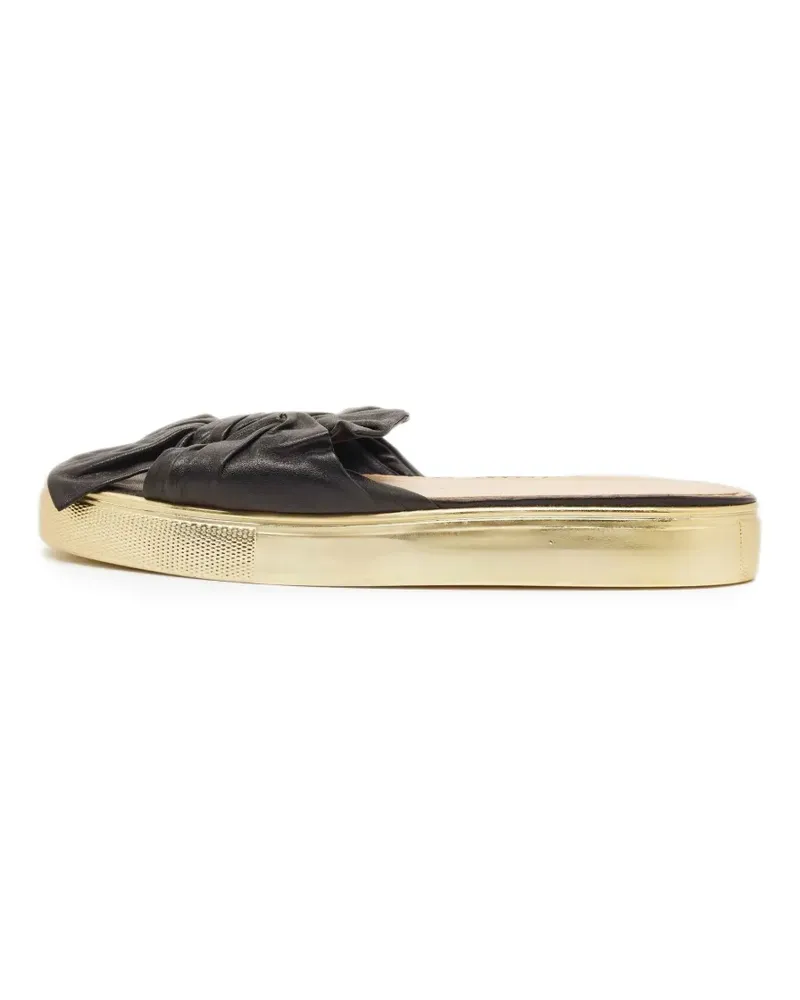 Charlotte Olympia Poolside knotted-top slides - Schwarz Schwarz