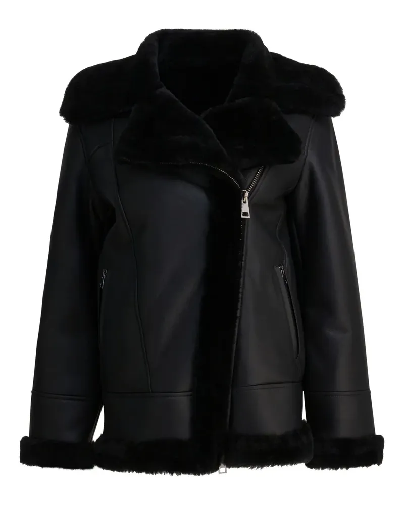 BLANCHA Jacke aus Shearling - Schwarz Schwarz