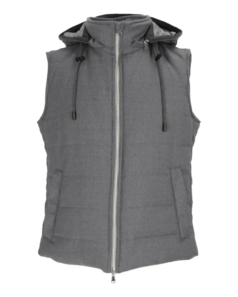 Luigi Bianchi Mantova quilted hooded gilet - Grau Grau