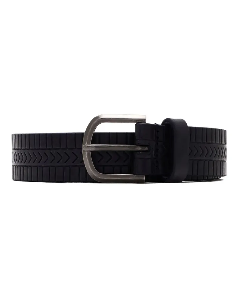 Giorgio Armani debossed leather belt - Schwarz Schwarz