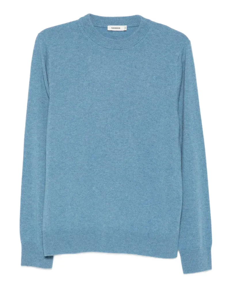 Sandro Klassischer Kaschmirpullover - Blau Blau