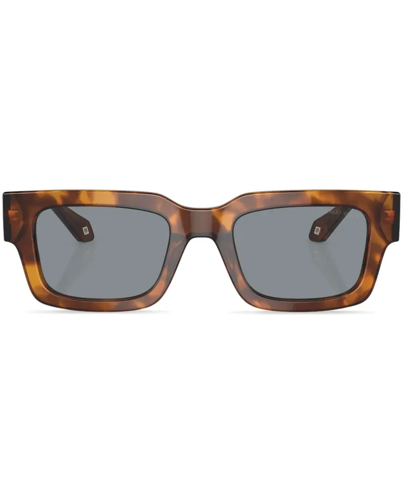 Giorgio Armani Sonnenbrille mit eckigem Gestell - Rot Rot