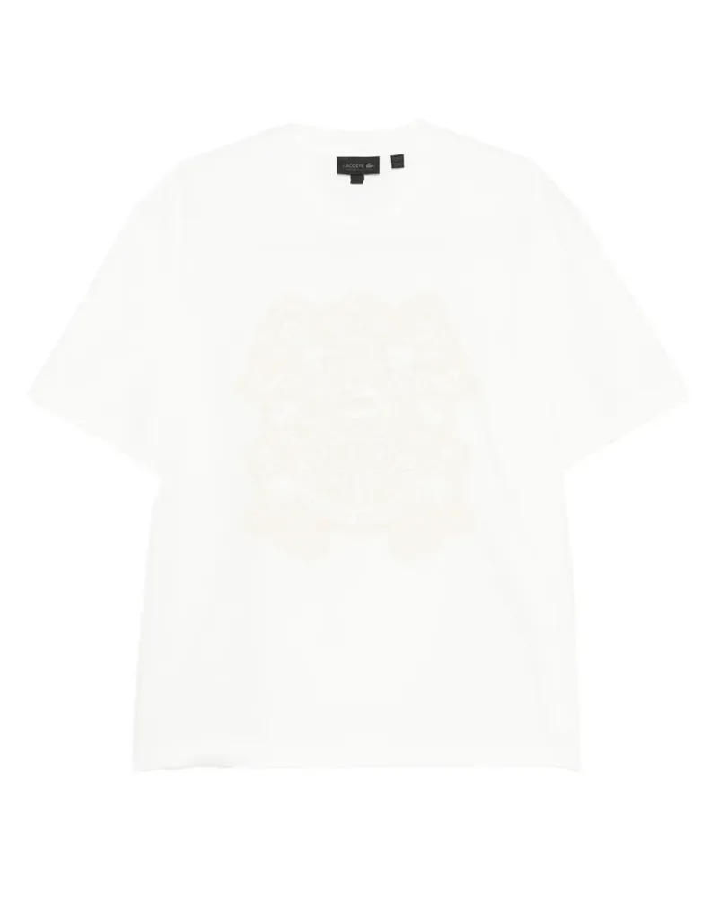 Lacoste T-Shirt mit grafischem Print - Weiß Weiß