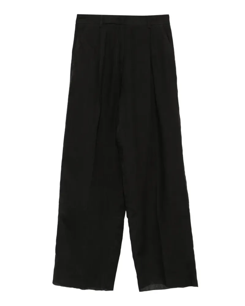 MARELLA pleated linen trousers - Schwarz Schwarz