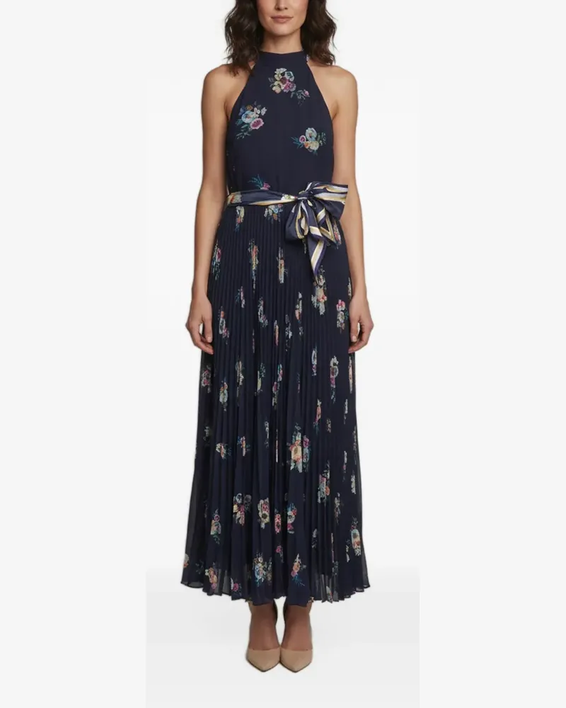 Zimmermann Midikleid mit Blumenprint - Blau Blau