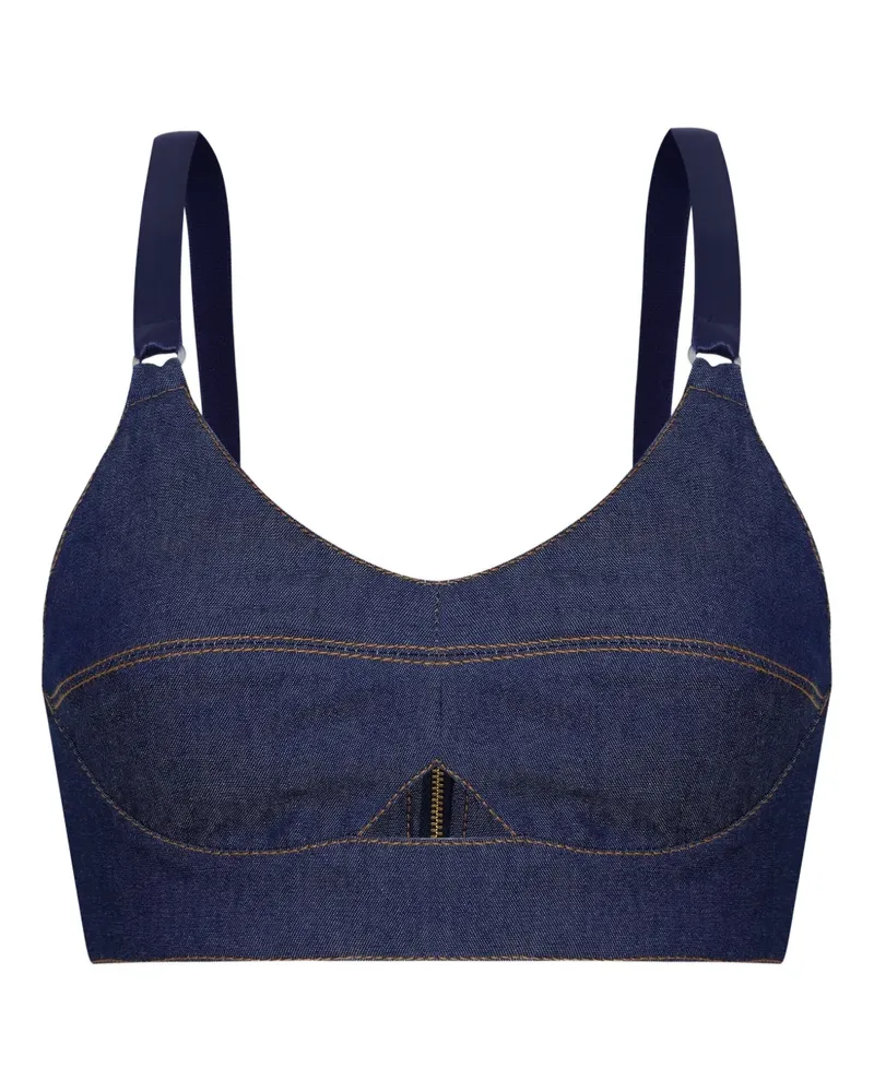 Amapô Jeansoberteil mit Reißverschluss - Blau Blau