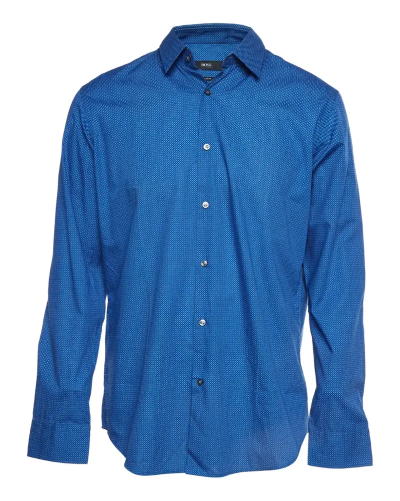 HUGO BOSS Eliott geometric-print shirt - Blau Blau