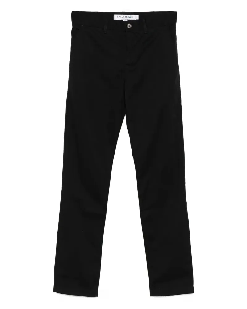 Lacoste Chino mit Logo-Applikation - Schwarz Schwarz