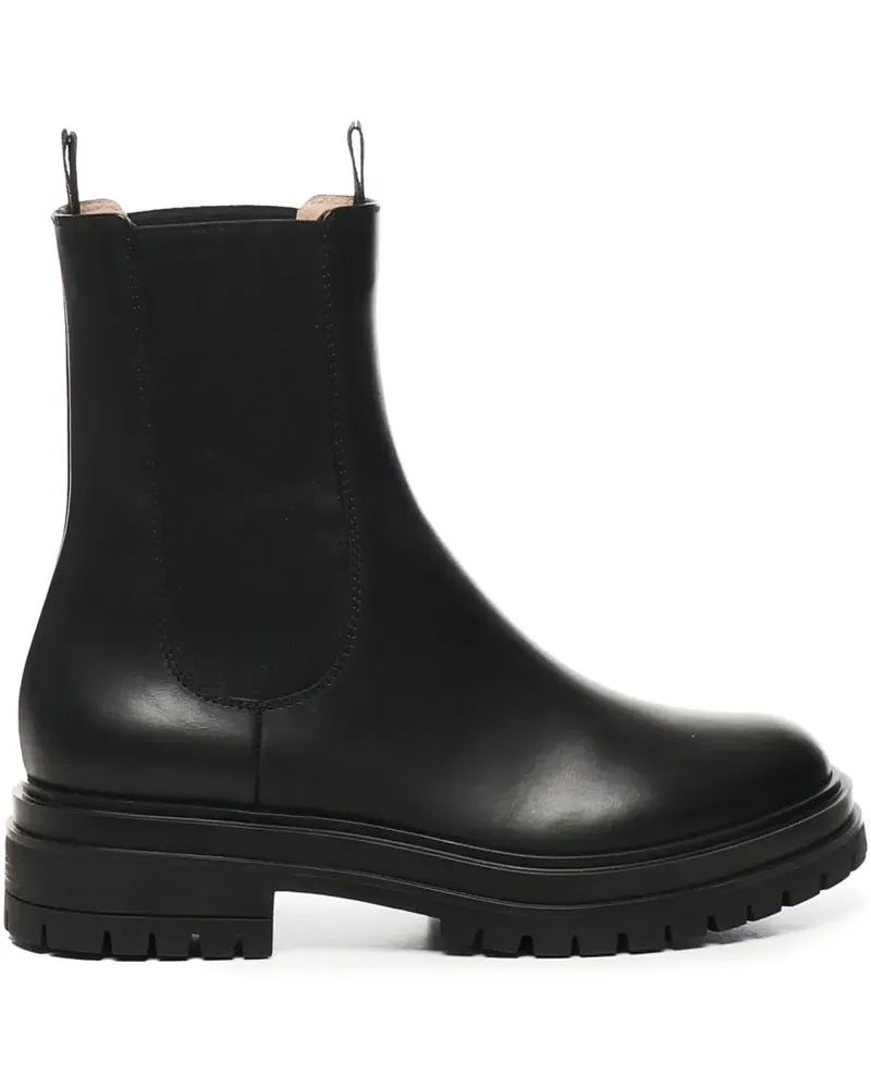 Gianvito Rossi Stiefel mit elastischen Einsätzen - Schwarz Schwarz