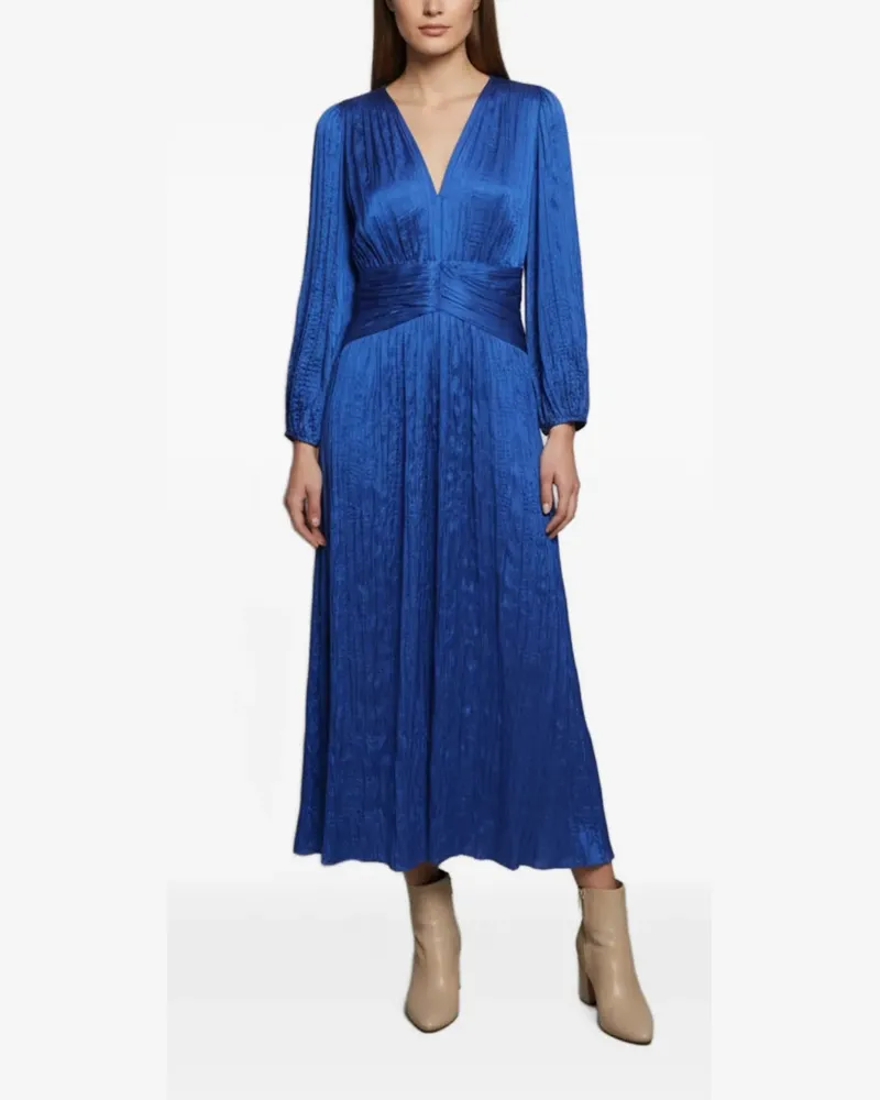 Maje Raleyma pleated maxi dress - Blau Blau