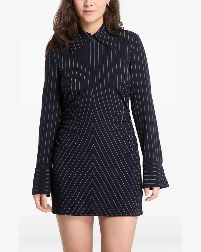 Desigual pinstripe gathered dress - Blau Blau