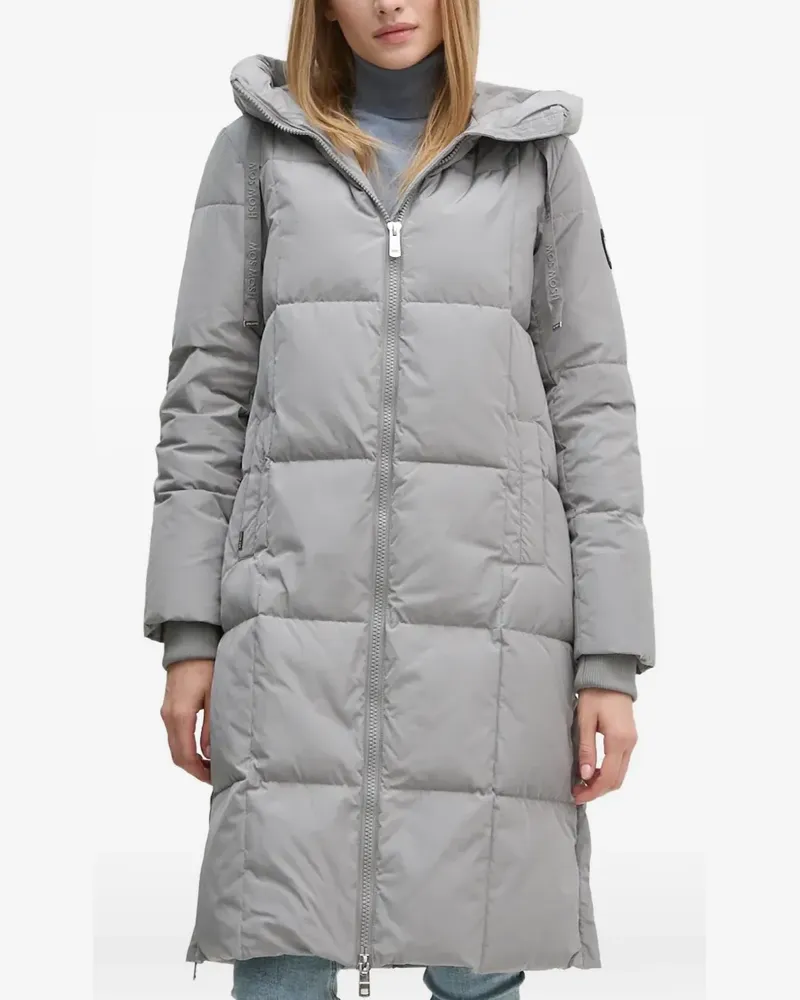 Mos Mosh Gesteppter Kapuzenmantel - Grau Grau