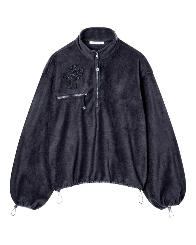 Cecilie Bahnsen bow-patch fleece jacket - Grau Grau
