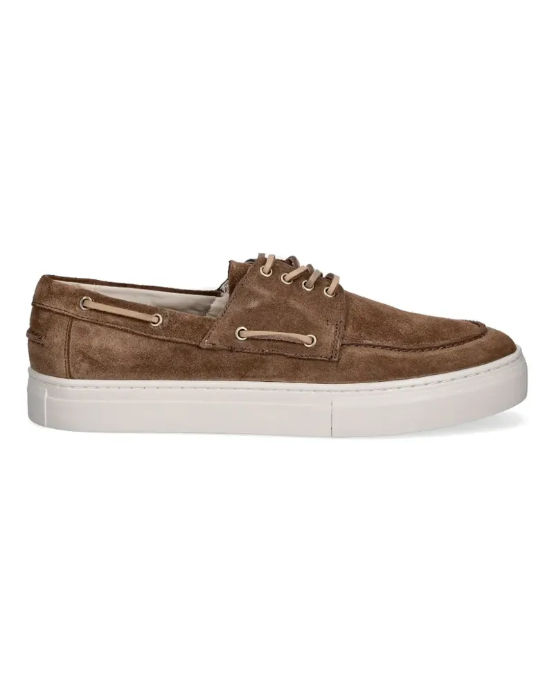 Vagabond Paul 2.0 suede lace-up boat shoes - Braun Braun