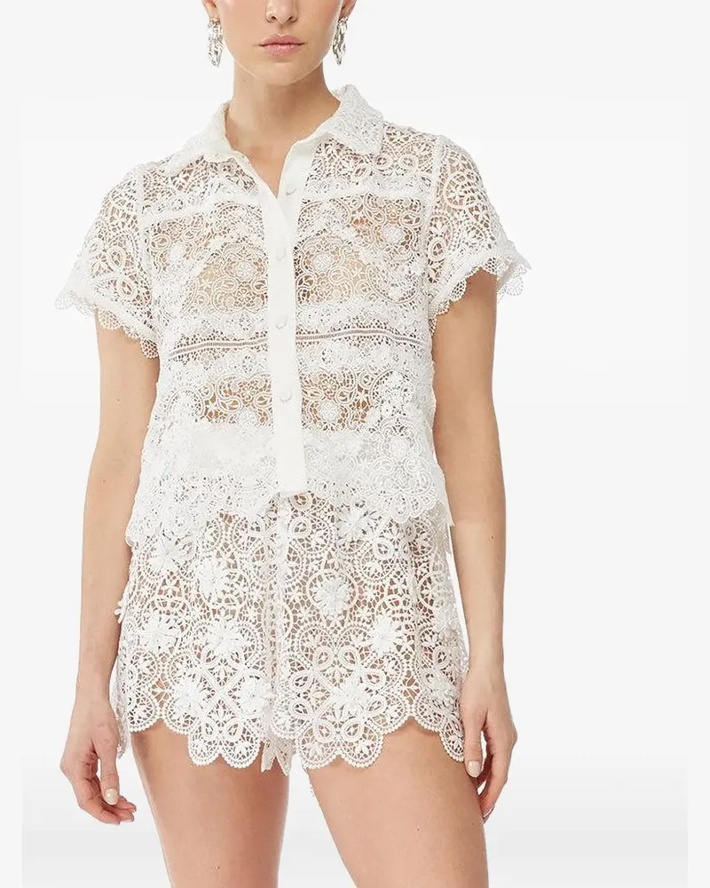 WAIMARI Nerissa Bluse aus Spitze - Weiß Weiß