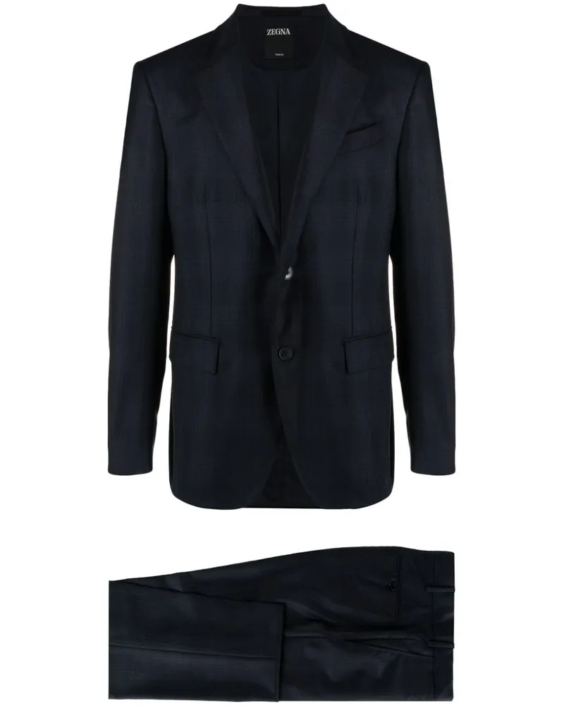 Ermenegildo Zegna Karierter Anzug - Blau Blau